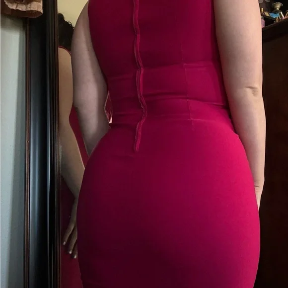 Pinup Couture “Erin” 1950s style Hot Pink Wiggle Dress Size M - Picture 8 of 8